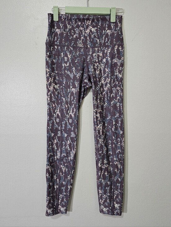 Flexure Pants - Flexure Snakeskin Printed Leggings in Purple